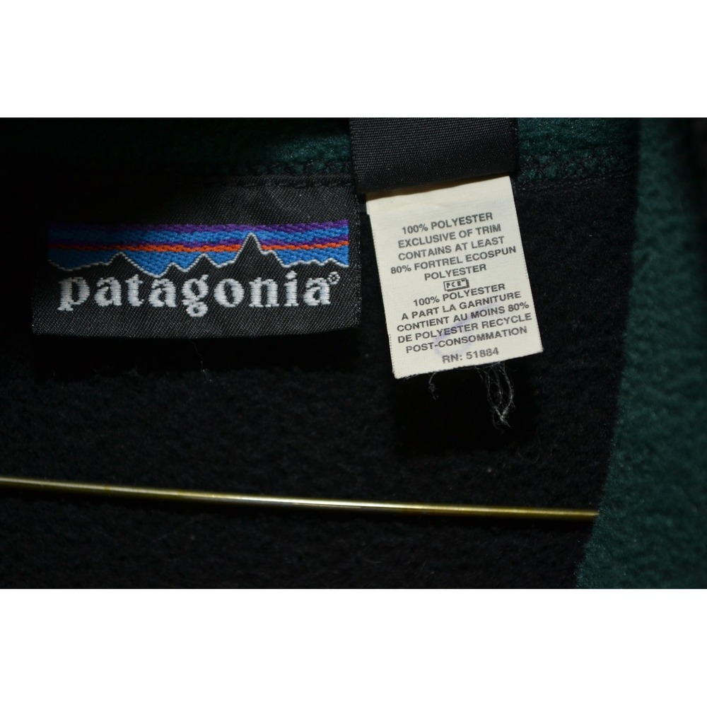 Vintage Patagonia Vest Mens XL Black Fleece Full Zip Pockets Made USA 90s - Picture 9 of 16